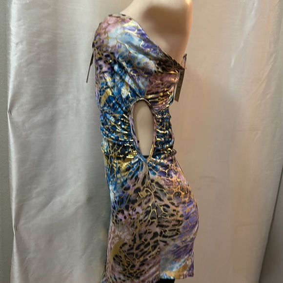 I.C.U. (M)  Multicolored Strapless Dress - Picture 2 of 5